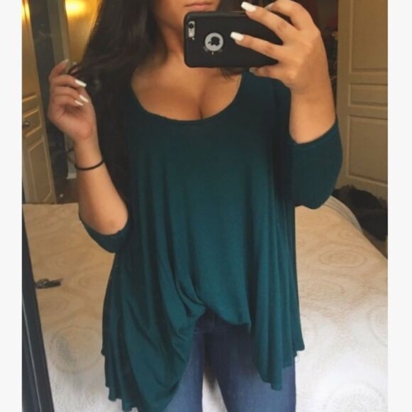 Emerald green tunic - Picture 1 of 3
